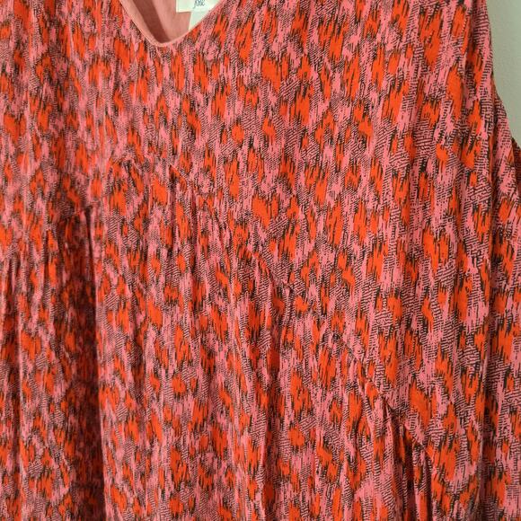 Joie Bondi Tea Rose Tiered Cotton Maxi Dress Cotton Sundress Size Large - Picture 3 of 6